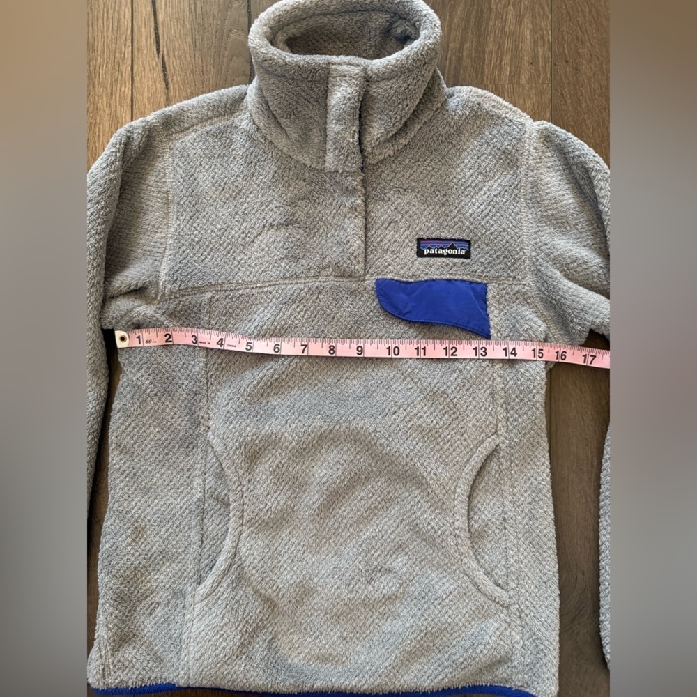 Patagonia Polartec Thermal Pro Womens Jacket Gray Blue Sweater Pullover XXS - Picture 7 of 9